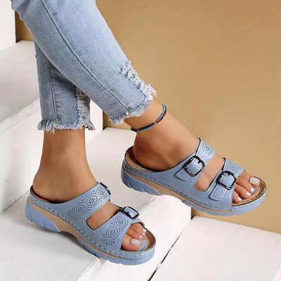 Sandali Ortopedici Donna - Pelle Traspirante, Comfort e Supporto per Alluce Valgo-3