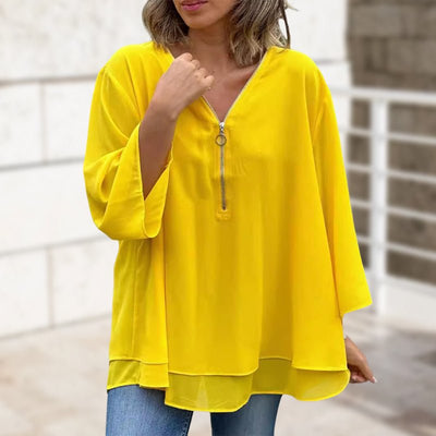 Aria | Camicia Leggera in Chiffon con Chiusura a Cerniera 4