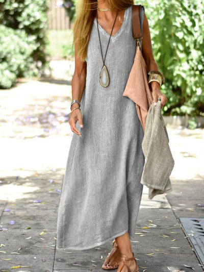 Lino Elegante | Maxi Dress Estivo in Lino Leggero e Versatile 1