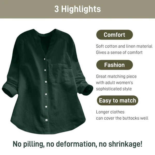 Sofia | camicia ampia in lino-cotone