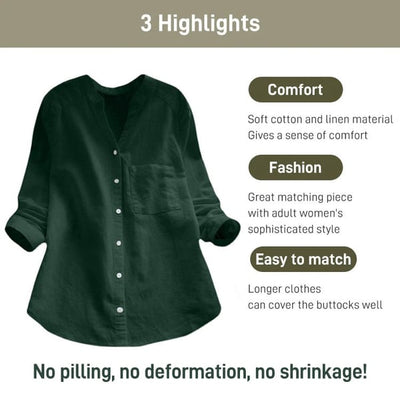 Sofia | camicia ampia in lino-cotone