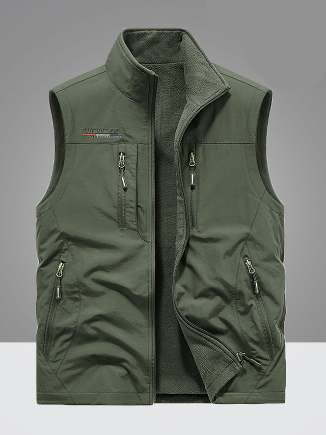 Nicolò | Gilet foderato in pile con tasche multiple
