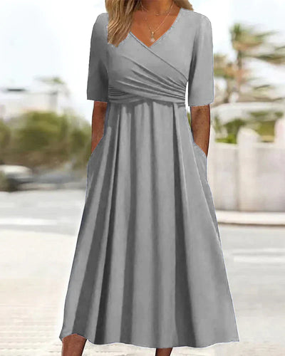 Variant image for Alloura Abito Donna Incrociato - Maniche Corte, Elegante e Versatile-6