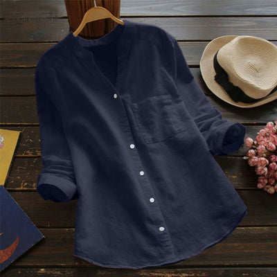 Sofia | camicia ampia in lino-cotone