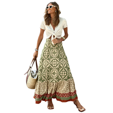 Bona | Maxi Gonna Boho Chic Elastico per Estate e Festival 1