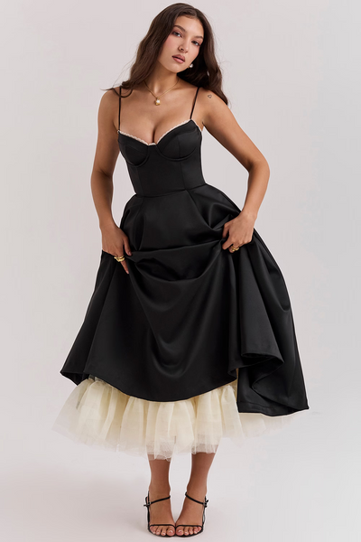 Alessia | Splendido abito midi lucido