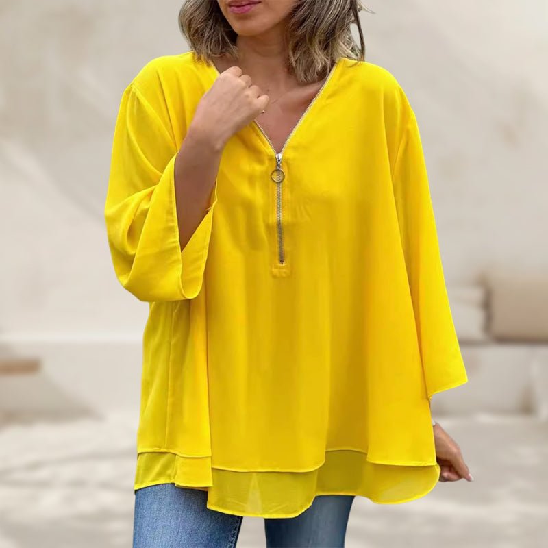 Aria | Camicia Leggera in Chiffon con Chiusura a Cerniera 5