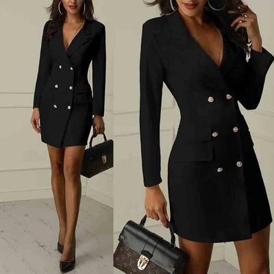 Emmie | Blazer Dress Abito Donna Elegante e Versatile, Maniche Lunghe
