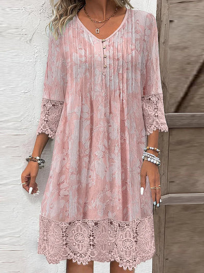 Laura | Abito midi in pizzo
