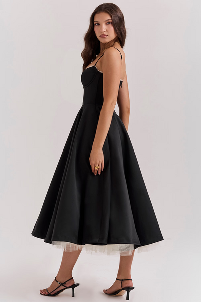 Alessia | Splendido abito midi lucido