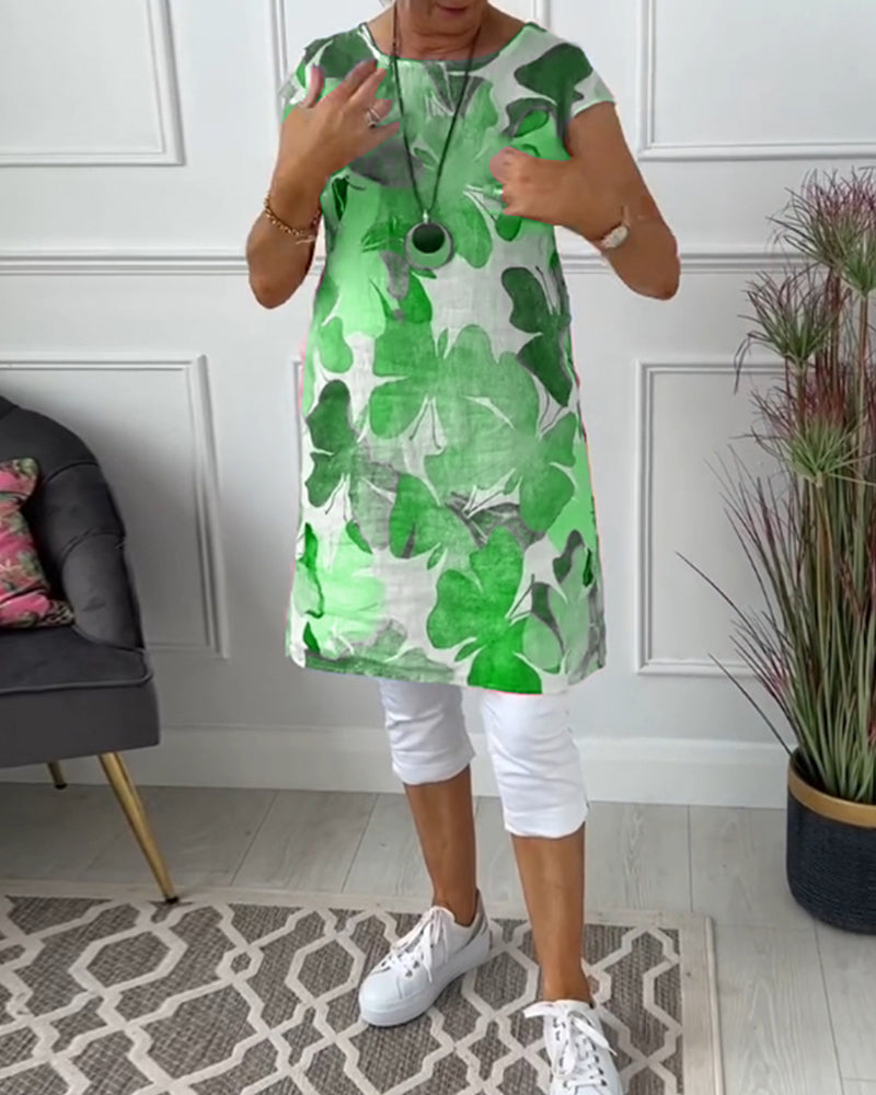 Lainey | Top lungo floreale casual
