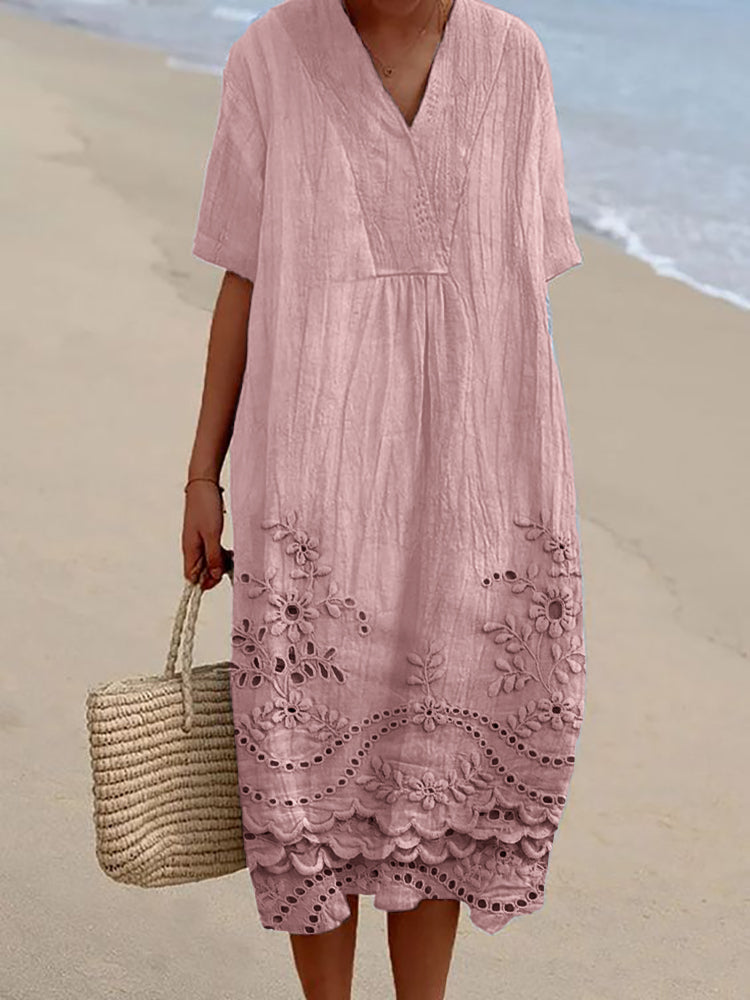 Evessa | Abito Estivo Midi Donna con Stampa Floreale 3