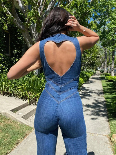 Lucy Jumpsuit Donna – Denim Retrò di Alta Qualità, Silhouette Lusinghiera-2