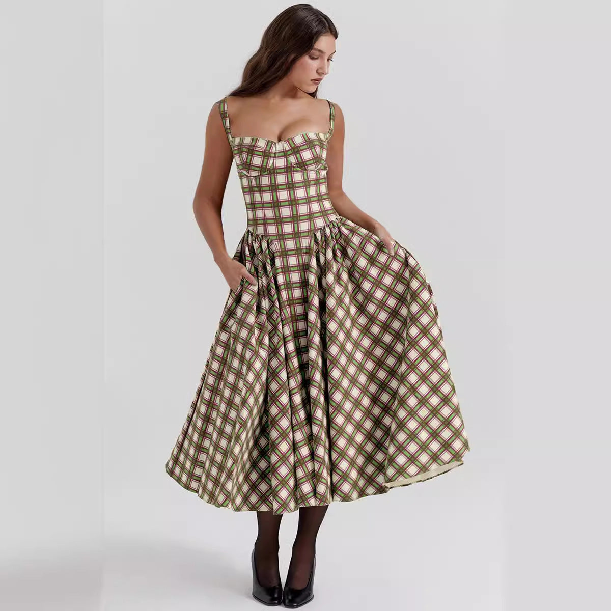 Ippolita | Maxi abito a quadri