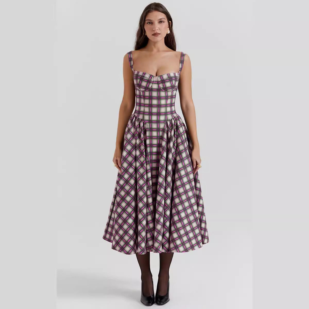 Ippolita | Maxi abito a quadri