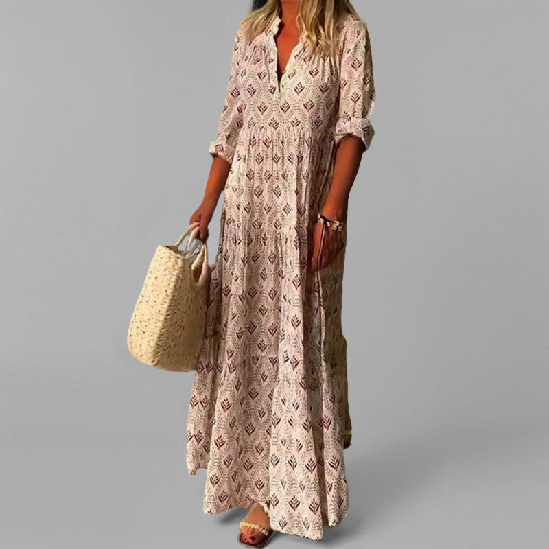 Alessia | Maxi abito in cotone leggero