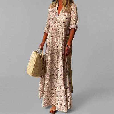 Alessia | Maxi abito in cotone leggero