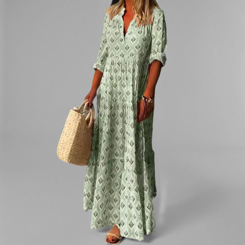 Alessia | Maxi abito in cotone leggero