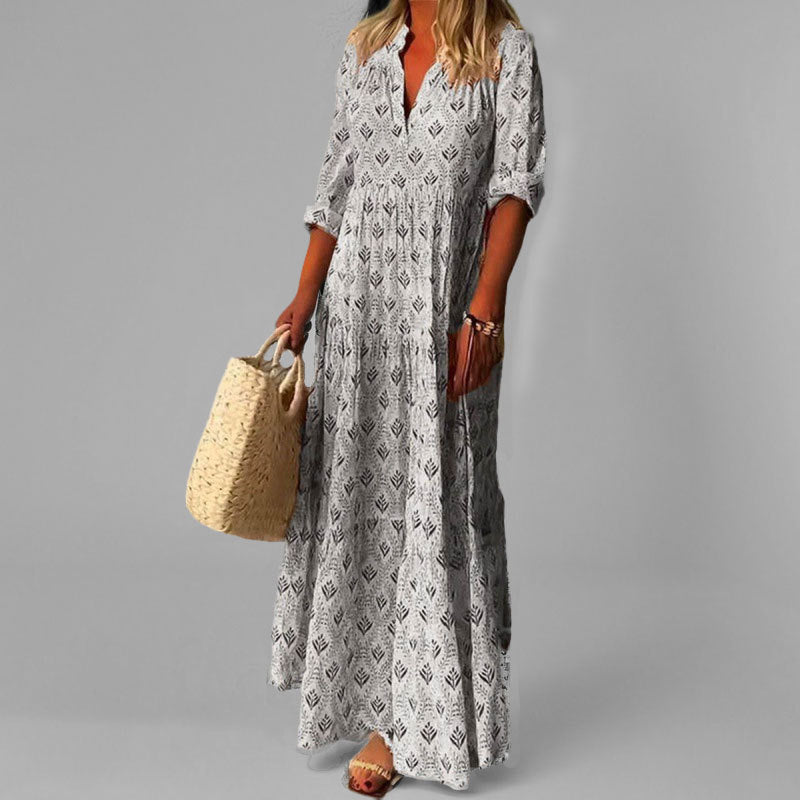 Alessia | Maxi abito in cotone leggero