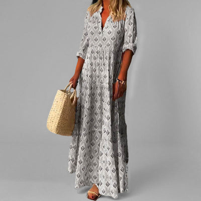 Alessia | Maxi abito in cotone leggero