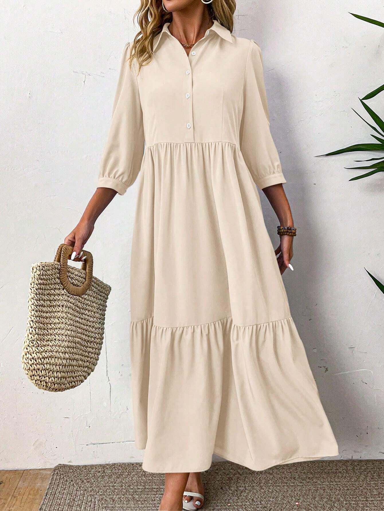 Vittoria | Abito Maxi Elegante con Collo