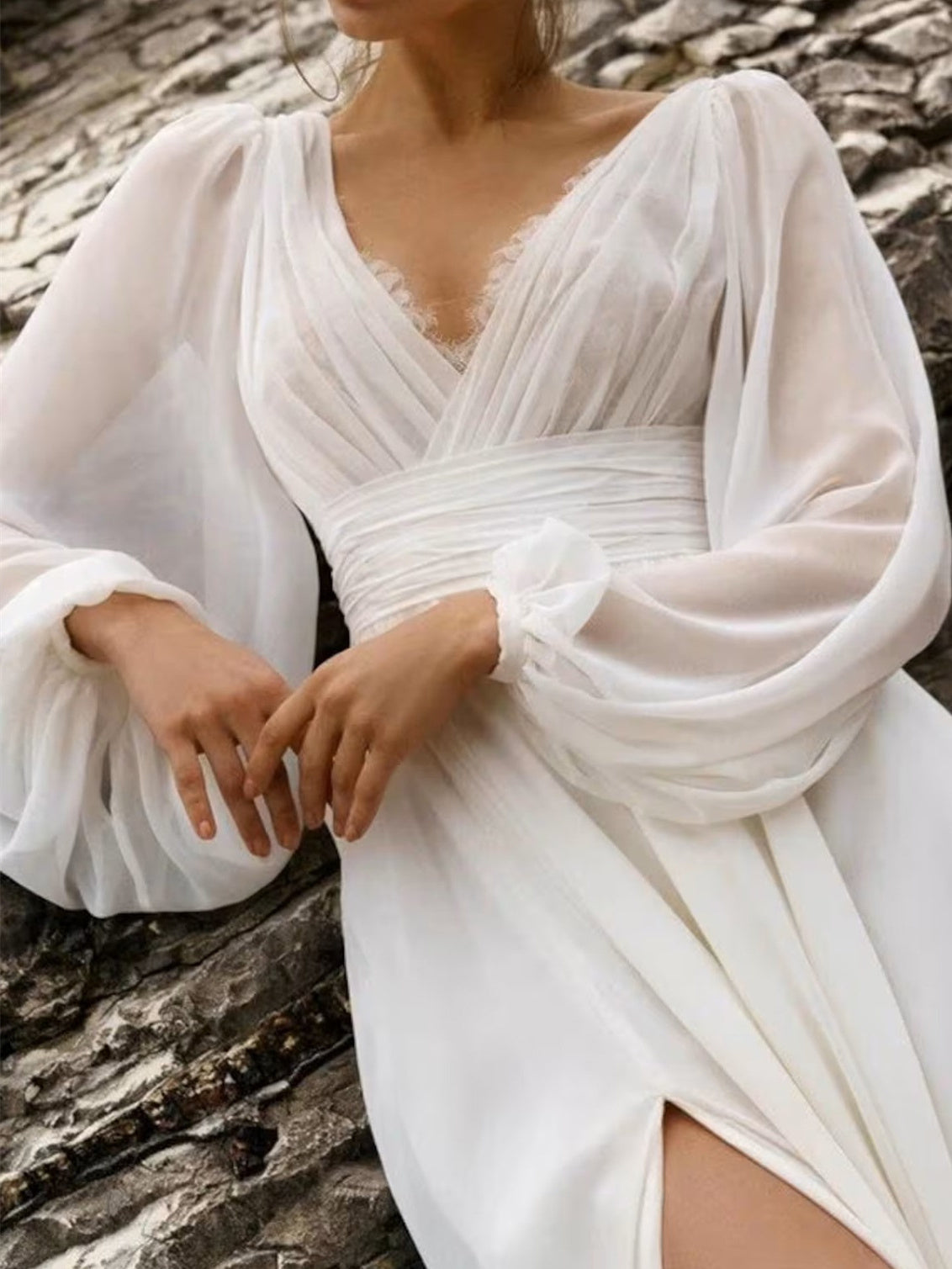 Zaira | Abito Boho Maxi con Maniche Lunghe