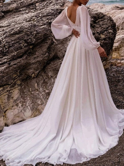 Zaira | Abito Boho Maxi con Maniche Lunghe