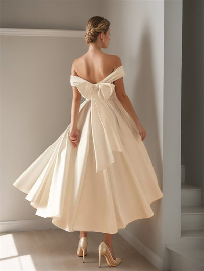 Ginevra | Abito da Sposa Midi Senza Spalline