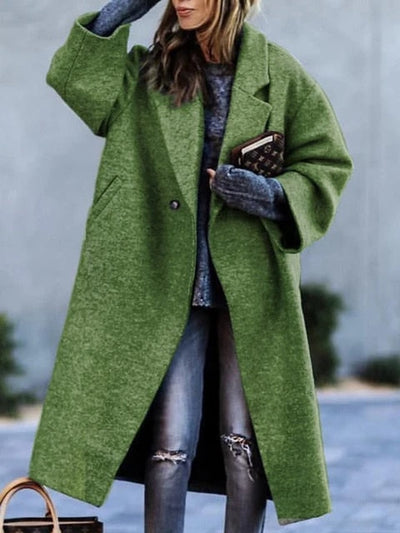 Beata  | Elegante cappotto lungo con collo con revers