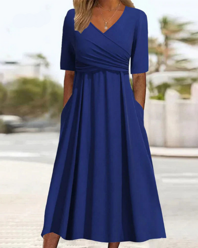 Variant image for Alloura Abito Donna Incrociato - Maniche Corte, Elegante e Versatile-1