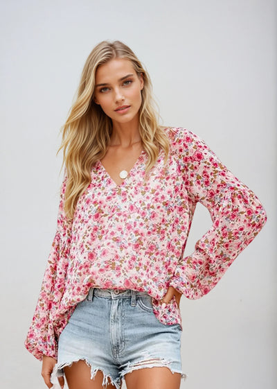 Moniek | Blusa Floreale Casual-1