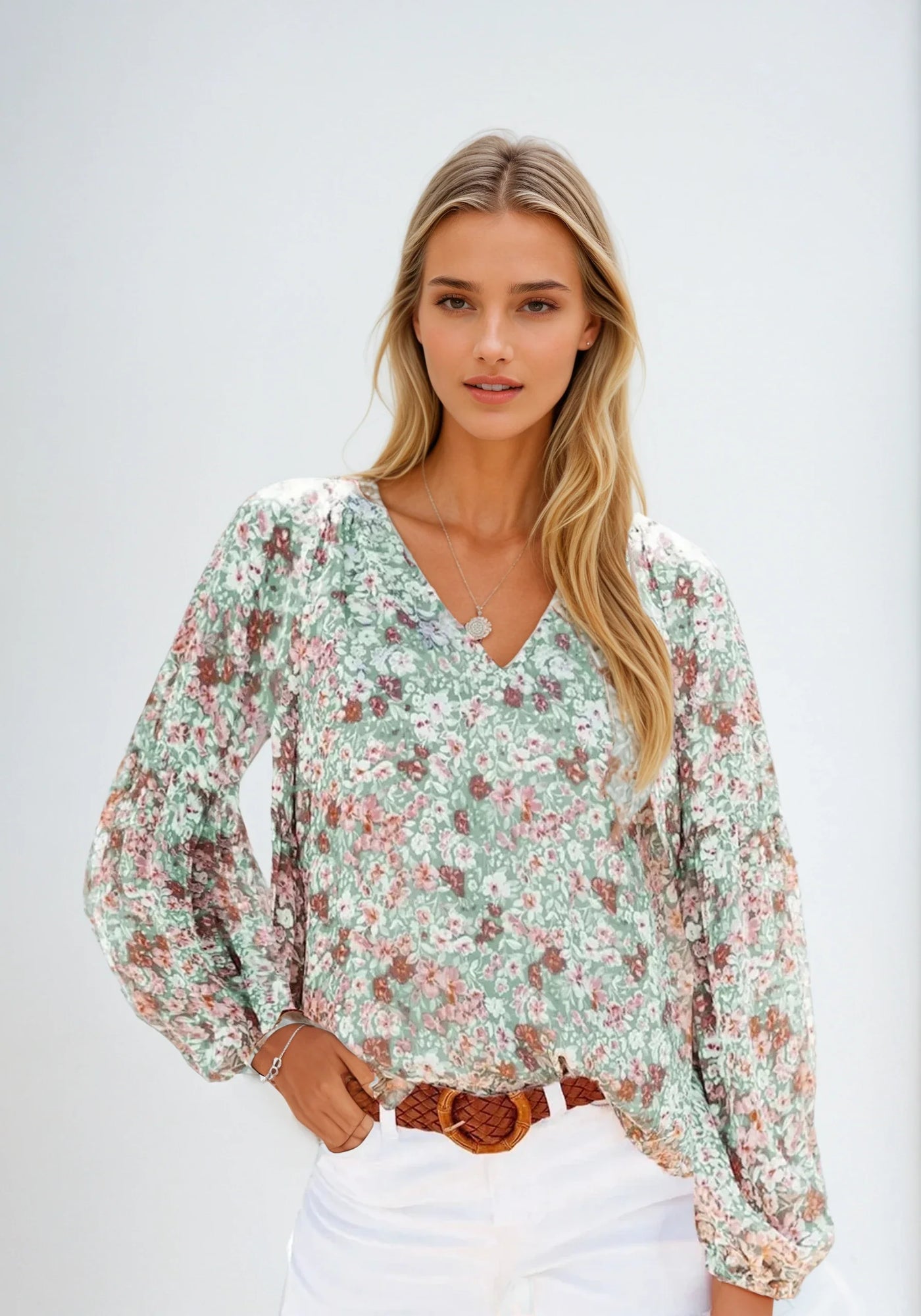 Moniek | Blusa Floreale Casual-4