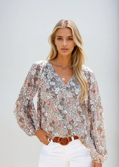 Moniek | Blusa Floreale Casual-5