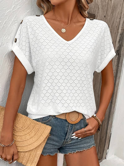 Angelica | Élégante chemise à col en V