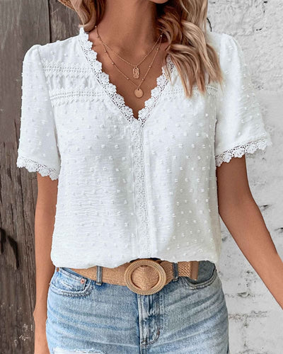 Angelika | Elegante Bluse mit V-Ausschnitt