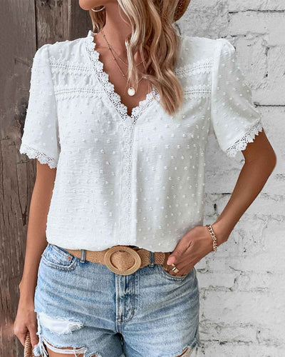 Angelika | Elegante Bluse mit V-Ausschnitt