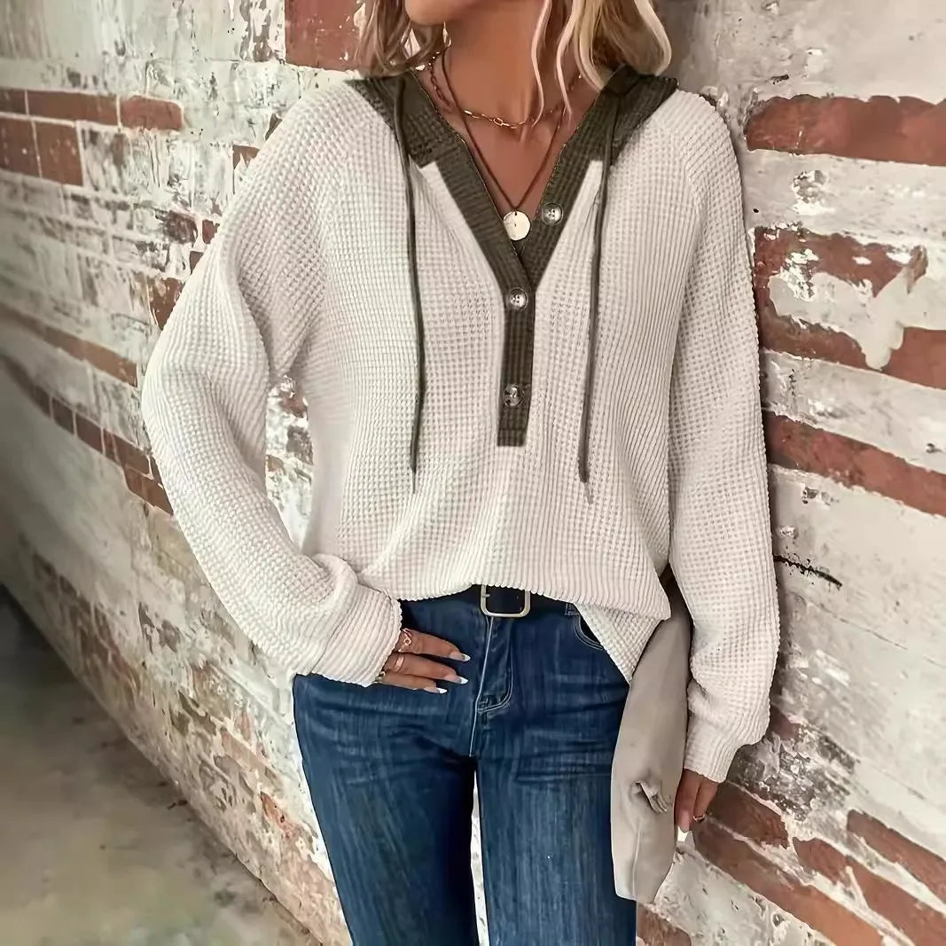 Angelina | Kapuzenpullover mit Kontrastfarben