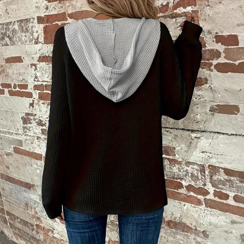 Angelina | Kapuzenpullover mit Kontrastfarben