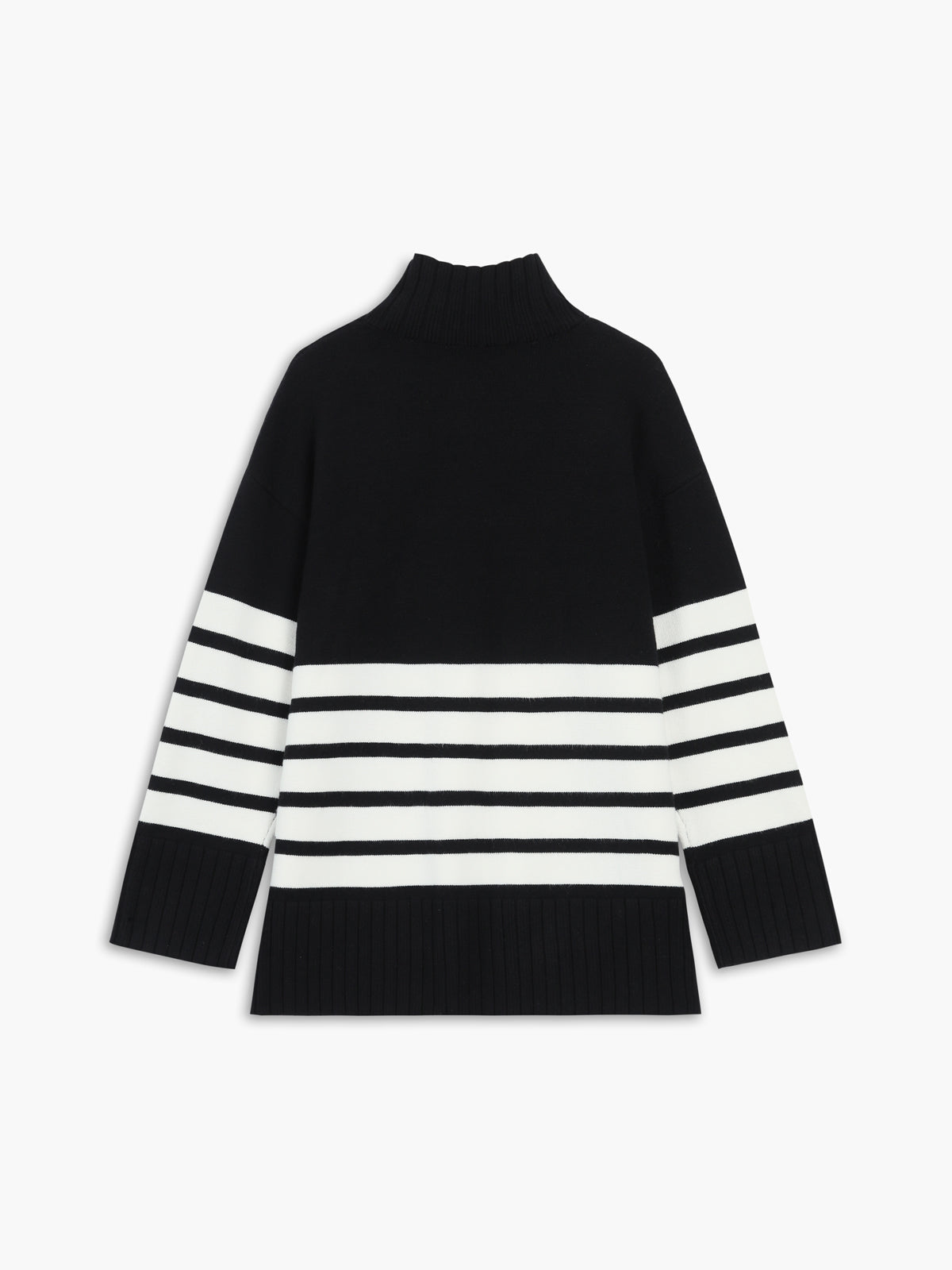 Elenia | Maglione a righe con scollo a gobba