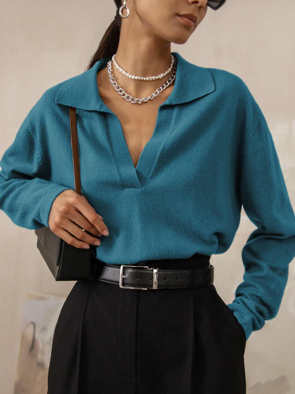 Delisa | Maglione elegante con colletto