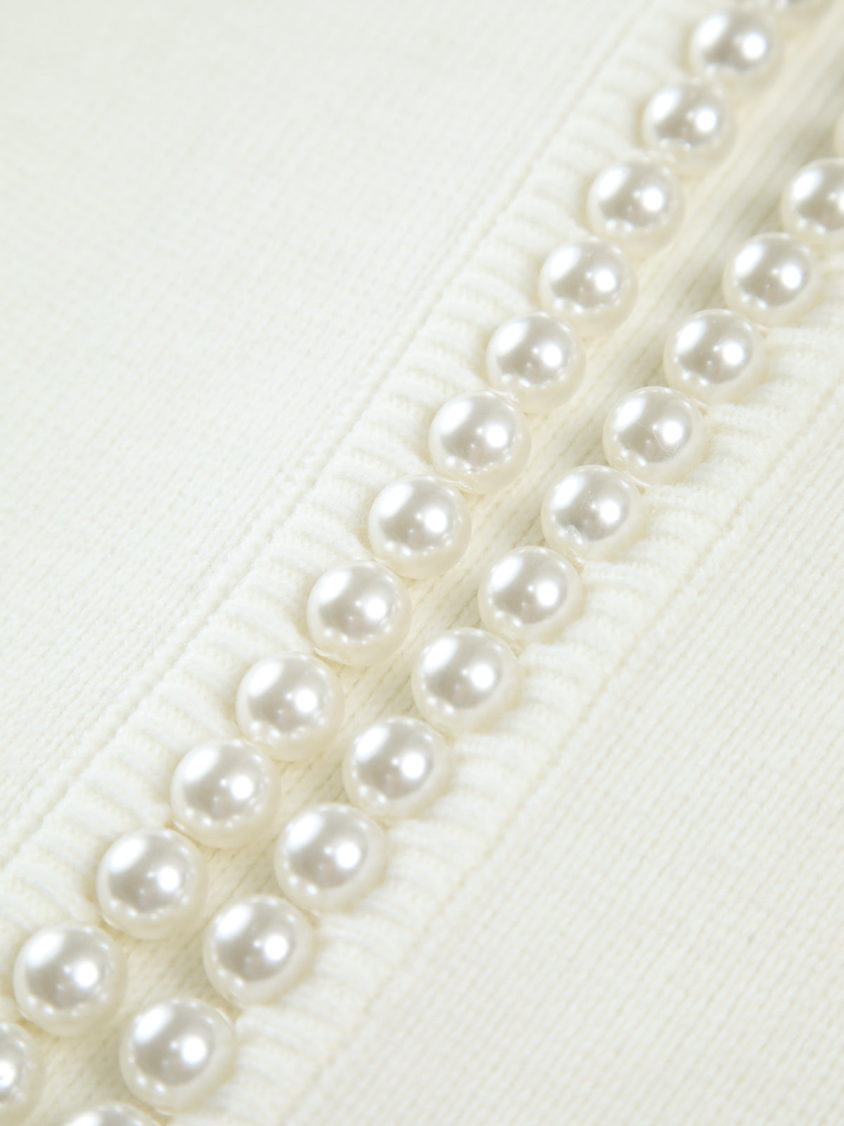Elecia | Cardigan à ourlet déchiré bordé de perles