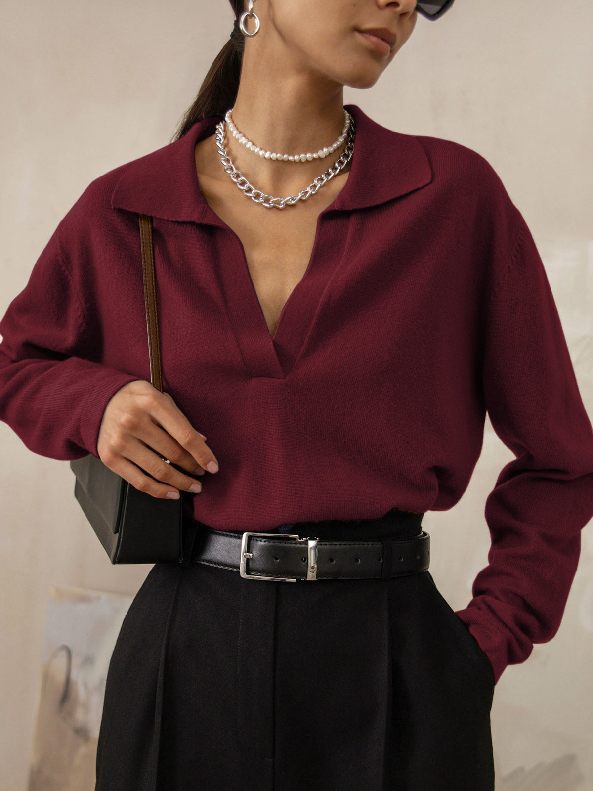 Delisa | Maglione elegante con colletto