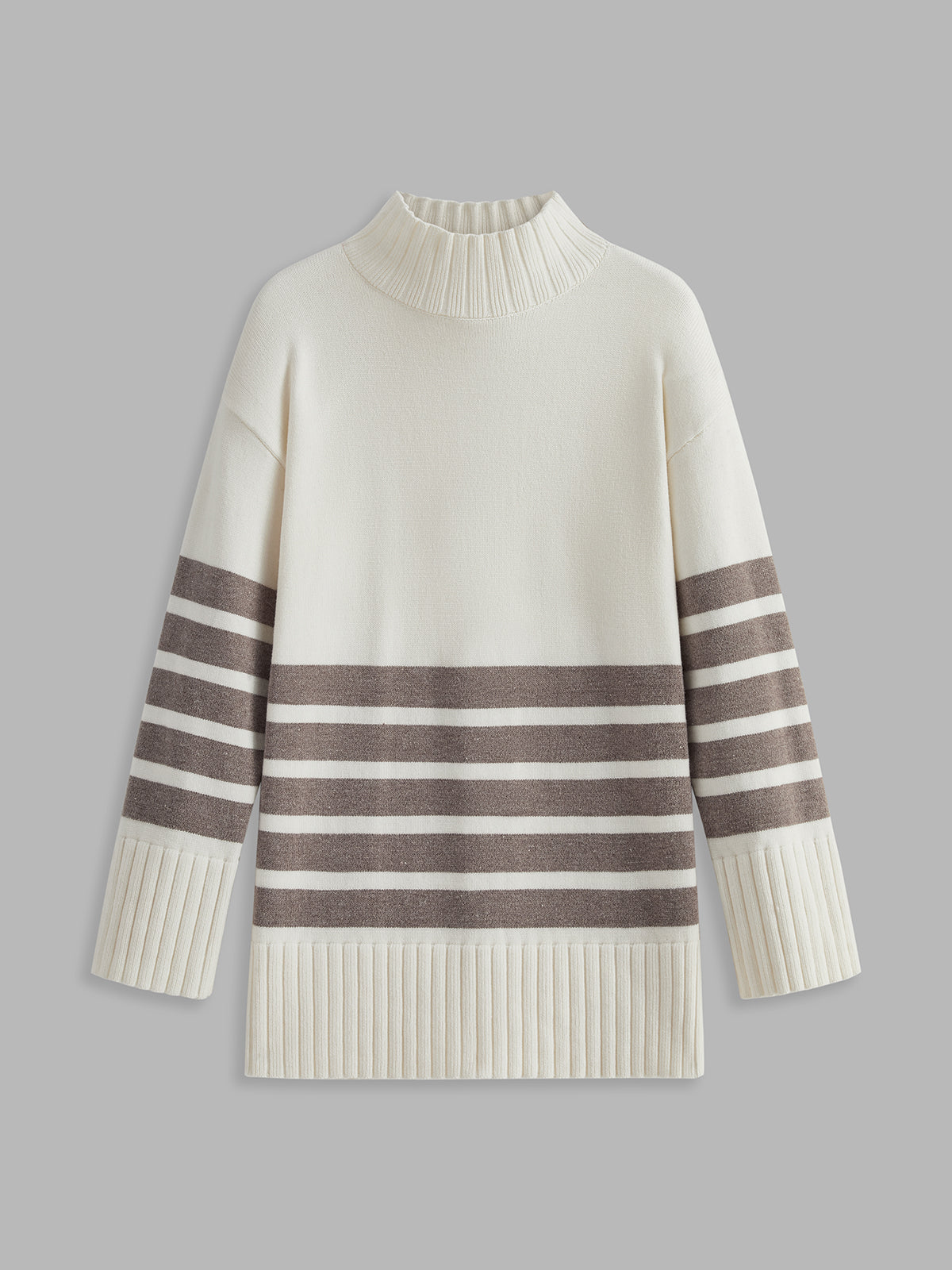 Elenia | Maglione a righe con scollo a gobba