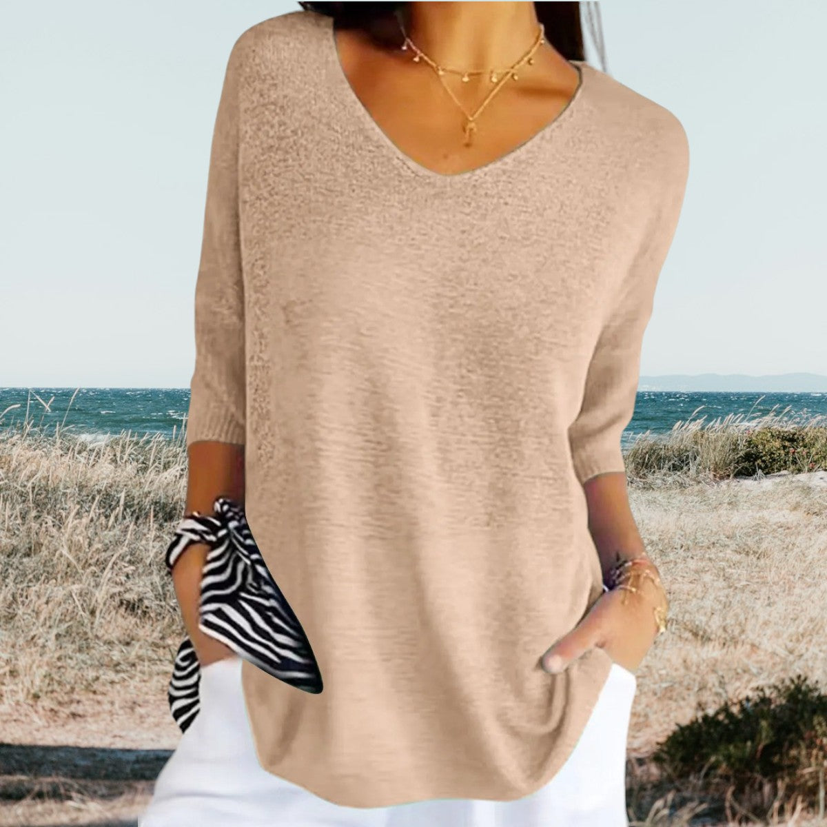Variant image for Gerda Top Estivo Donna – Leggero e Traspirante, Scollo a V-1