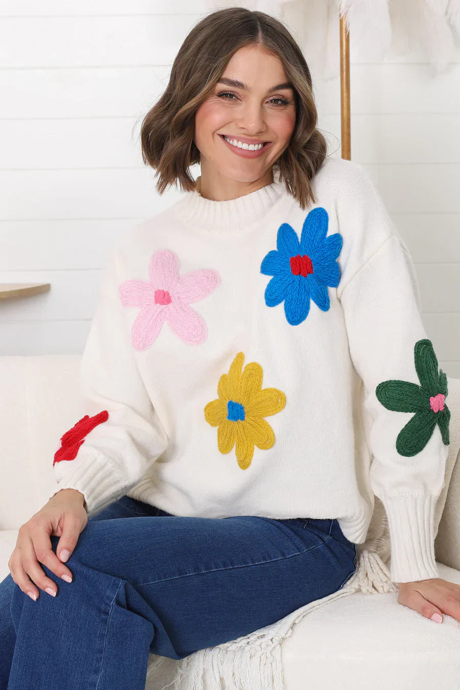 Rosaria | Maglia floreale moderna