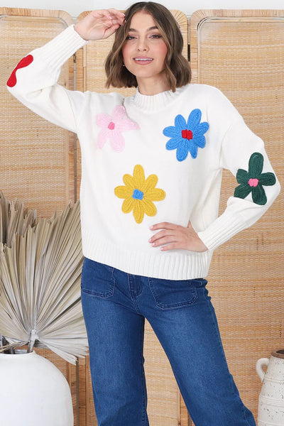Rosaria | Maglia floreale moderna