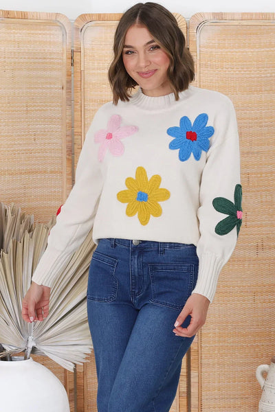 Rosaria | Maglia floreale moderna