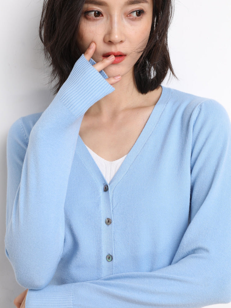Rebecca | Cardigan lungo in maglia con scollo a V