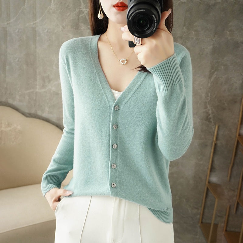 Rebecca | Cardigan lungo in maglia con scollo a V