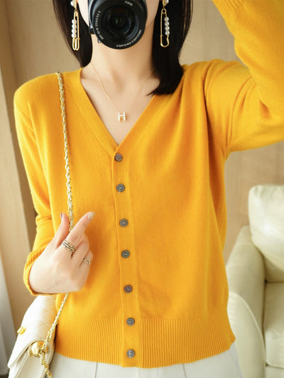 Rebecca | Cardigan lungo in maglia con scollo a V